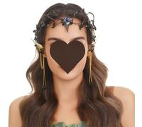 RUNRAYAY Ensemble de costume de conte de fées Renaissance, boucles d'oreilles d'elfe, couronne de diadème décorative médiévale pour cosplay