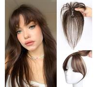 RUNRAYAY inséré dans le liu, 100% des cheveux humains insérés dans le liu, faux liu tout liu avec une perruque de tempête pour les femmes à porter tous les jours - brun clair