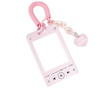 runrayay Lecteur de Musique Kpop Photocard, Porte d'acrylique, Cadre Photo, Chargeur de Cartes supérieur, 3x4 Pouces, Porte-clés Photo Kpop, Album de Photos Kpop - Rose