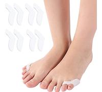 RUNRAYAY Lot de 8 coussinets correcteurs d'oignons de tailleur avec séparateur, coussinet de secours en gel Pinky Toe Bunion Guard pour oignons femmes, petit oignon protecteur d'orteil à porter