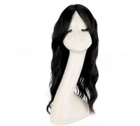 RUNRAYAY Topper à cheveux ondulés RUNRAYAY, toppers à cheveux 3D 360 ° 3D pour femmes avec des cheveux éclaircissants, de 20 pouces de haut boucles bouclées de cheveux frange française, noir 1b #