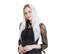 RUNRAYAY Triangle voile de dentelle Mantille Cathédrale Couvre-chef Voile de chapelle pour mariage de messe Demoiselles d'honneur, Style 1