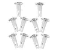 RUNROTOO 10 Inserts Filetés en Fer Argenté pour Tige de Roulette, Accessoire Robuste et Compatible Universellement, Pack de 10 Pièces pour Meubles et Roulettes