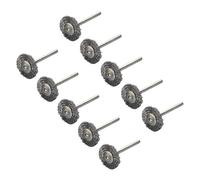 RUNROTOO 10 Pièces Brosse Métallique Rotative pour Surface Métallique et Bijoux en Or et Argenté, Diamètre 3x25 Mm, Fonction Dépoussiérage et Ébavurage, Adaptée à L'aéronautique