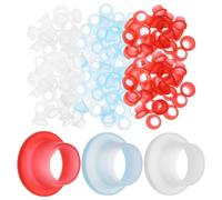 RUNROTOO 100 Pièces Joint D'étanchéité en Silicone Prévention des Fuites pour Robinet et Résistance à L'usure, Compatible Tuyaux en Acier Inoxydable et Divers Matériaux, pour Réparations