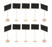 RUNROTOO 10pcs Mini Tableaux Noirs en Bois pour Jardinage, Étiquettes Ardoise Effaçables pour Pots de Fleurs et Plantes, Décoration Jardin Pratique et Élégante