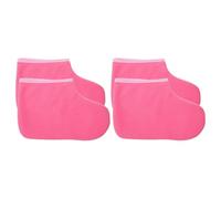 RUNROTOO 2 Paires de Paquet de Cire Pieds en Polyester, Couvre-pieds Réutilisables pour Spa la Paraffine, Protection Chauffante et Longue Durée