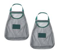 RUNROTOO 2 Paquet Filet pour Légumes en Polyester Vert, Résistants à l'usure et Ventilés, Lot de 2 pour Rangement Suspendu la Maison, pour Fruits et Gingembre