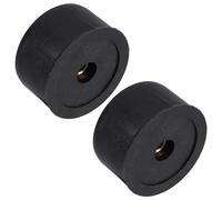 RUNROTOO 2 Pièces Bouchons en Plastique Noir pour Poteau d'arbre à Chat, Accessoires Polyvalents pour Cadre d'escalade et Griffoir, Installation Facile pour Réparation DIY