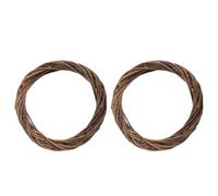 RUNROTOO 2 Pièces Couronne Ronde en Osier Rustique 26x26x4cm pour Décoration Intérieure, Robuste Ajustements Répétés, pour Salons et Couloirs