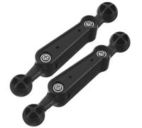 RUNROTOO 2 Pièces Support de Téléphone Portable pour Voiture à Double | Noir Plastique, Adaptateur pour Grille D’aération, Base pour Montage Photo