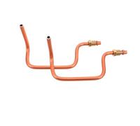 RUNROTOO 2 tubes d'échappement pour compresseur d'air, raccord de tuyau plaqué pour culasse de pompe à air vers clapet anti-retour, résistant à la haute pression et étanche