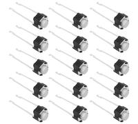 RUNROTOO 20pièces Mini Interrupteur Tactile Rond Micro Bouton-poussoir Momentané pour Breadboard Montage Surface et Prototypage Électronique