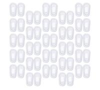 RUNROTOO 25 Paires de Plaquettes Nasales en Silicone Ajustement Confortable pour Lunettes, Coussinets de Nez Antidérapants Adaptés aux Lunettes de Soleil et Montures Optiques