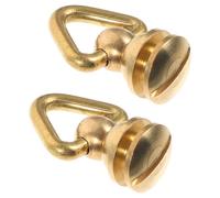 RUNROTOO 2pcs Anneaux Triangulaires Rivets en Laiton Légers pour Art et Cuir, Attaches Rotatives Multifonctions pour Fabrication de Paquet et Accessoires