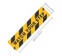 RUNROTOO 2pcs Bande Adhésive Antidérapante Jaune et Noir pour Escaliers et Seuils Surélevés, Autocollant D'avertissement Attention Où vous Mettez les Pieds en Pvc et Pet