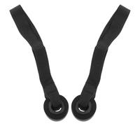 RUNROTOO 2pcs Boucle de Porte de Fitness en Pvc Sangle D'entraînement Élastique, Résistance Élevée et Stabilité Renforcée, Accessoire D'ancrage de Porte Noir pour Entraînement Musculation