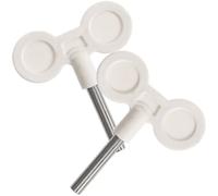RUNROTOO 2pcs Clés de Remontage en Métal pour Boîte à Musique, Poignées Blanches, pour Réparer ou Restaurer des Boîtes à Musique Anciennes en DIY