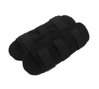 RUNROTOO 2pcs Coussin D'épaule en Nylon Noir pour Paquet à Dos et Paquet Appareil Photo, Coussinet de Bandoulière Amovible, Confortable et Respirant, pour Randonnée