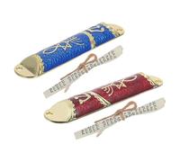 RUNROTOO 2pcs Étuis à Mezouza en Fer avec Parchemin Unique, Résistance à l'usure, Décoration Juive pour Porte D'entrée, Présent pour Fêtes et Maison