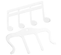 RUNROTOO 2pcs Pince à Livre de Musique en Métal Argenté Forme M, Clip de Partition Facile à Utiliser pour Piano, pour Pratiquer Instrument et Lecture