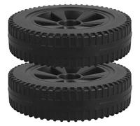 RUNROTOO 2pcs Roues Pivotantes de Rechange pour Barbecue et Petit Chariot, 6 Pouces, Matériau Hdpe, Résistance aux Charges Lourdes, Usage Polyvalent en Extérieur Patio et Jardin