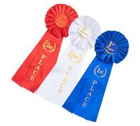 RUNROTOO 3 Pièces Médaille de Compétition avec Rubans, Lot 1er 2e 3e Place | Compétitions et Événements Scolaires, Toucher Lisse et Confortable, Adaptée aux Garçon et Filles et Étudiants