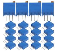 RUNROTOO 30 Pièces Potentiomètre Ajustable 3296w 10k Bleu, Réglage Fin | Montage sur Carte, Calibration Précise, Plastique et Métal, Usage Instrumentation et Tests, Compatible Amplificateurs Audio