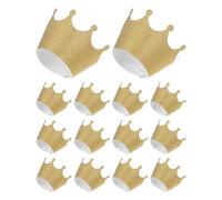 RUNROTOO 36 Caissettes à Cupcakes en Papier Irisé Doré, Moules à Cupcake Couronne Élégants pour Fête Spéciale, Emballage Pratique Présentation Raffinée, Lot de 36 Pièces