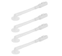 RUNROTOO 4 Pièces Embout de Gonflage à Valve, Bouton Poussoir, TPU Blanc | Inflation Rapide, Compatible Pompe Électrique et Manuelle, Design Étanche, pour Matériel Camping et Gonflables