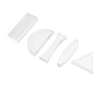 RUNROTOO 5 Pièces Lot de Lentilles Professionnelles Convexes et Concaves Optiques Acryliques Faciles à Utiliser, Couleur Blanc pour Expériences de Physique en Laboratoire Scolaire