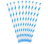 RUNROTOO 50 Bâtonnets en Papier Bleu 50 Pièces 10x300mm Matériau Papier Solide pour Machine à Barbe à Papa pour Fêtes D'garçon et Filles et Événements