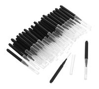RUNROTOO 50pièces Lot de Brossettes Interdentaires Noires Souples Nettoyeur de Dents Pp Nylon et Acier Inoxydable pour Nettoyage Gencive et Espaces Interdentaires pour Voyage et Soin