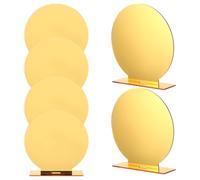 RUNROTOO 6 Ensembles de Panneaux de Table en Acrylique Or Réutilisables, Effaçables et Sûrs, pour Numéroter Les Tables Lors de Mariages et Réceptions