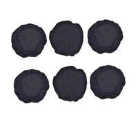 RUNROTOO 6 Pièces Housse Extensible pour Casque en Tissu Non Tissé Noir, Protection Lavable et Solide pour Coussinets D'écouteurs, pour Casque Audio Circum-auriculaire