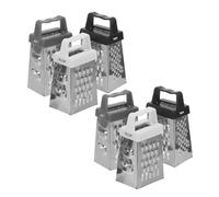 RUNROTOO 6 Pièces Mini Râpe Polyvalente en Acier Inoxydable avec 4 Faces, Poignée Antidérapante, Compacte Cuisine et Pique-niques, pour Gingembre et Ail