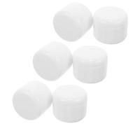 RUNROTOO 6 Pièces Pot Cosmétique Rechargeable Blanc 50ml Étanche en Pp avec Design Épuré pour Crème Visage, pour Voyage, Distribution Facile et Résistance aux Remplissages Fréquents