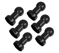 RUNROTOO 6pcs Capuchons de Poteaux de Trampoline Noirs en Plastique Sphériques pour Garçon et Filles, Protection Antichoc et Sécurité Lors des Jeux en Extérieur