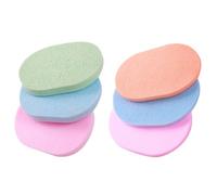 RUNROTOO 6pcs Éponge Exfoliante Compacte Réutilisable en Pva pour Visage Portable et Léger, pour Nettoyage et Massage du Visage en Déplacement Couleur Aléatoire
