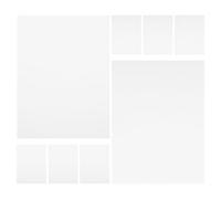 RUNROTOO 8pcs Cartes en Papier Blanc pour Affichage, Outil de Comparaison et Classification Précise des Couleurs des Diamants et Pierres Précieuses