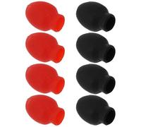 RUNROTOO 8pcs Embouts en Silicone pour Baguettes de Batterie, Sourdine pour Tambour Haute Élasticité, Protège Tête de Baguette, pour Pratique en Extérieur Couleur Aléatoire