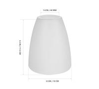 RUNROTOO Abat-jour Plastique Blanc Ø40mm pour Lampe de Table Abat-jour de Rechange Léger Couverture pour Lampe Décorative et Salon