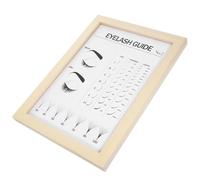 RUNROTOO Affiche Élégante pour Extension de Cils en Bois Support de Table, Guide des Types de Faux Cils pour Affichage Professionnel en Salon de Beauté