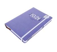 RUNROTOO Agenda Quotidien 365 Jours sans Date en Papier Léger pour Bureau et École, Carnet Planificateur pour Étudiants et Professionnels, Couleur Pourpre