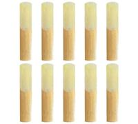 RUNROTOO Anches de Saxophone Alto Son en Bambou Khaki Lot de 10 Force 2,5 Légères Accessoires pour Saxophone pour Débutants et Professionnels