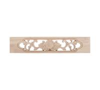 RUNROTOO Appliques rectangulaires en bois sculpté - Décalcomanies décoratives pour meubles, style chinois, carrées décoratives non peintes pour commode, armoire, décoration de chambre
