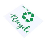 RUNROTOO Autocollant de Classification Imperméable pour Poubelle, Étiquette Autocollante de Recyclage en Pvc Vert, Autocollant de Tri des Déchets Auto-adhésif pour Surfaces Planes, Bureau