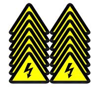 RUNROTOO Autocollants D'avertissement Électrique pour Identification Rapide 50 Jaune de Triangle Adhérence Forte Disjoncteurs et Appareils Électriques Maisons et Bureaux