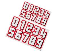 RUNROTOO Autocollants Réfléchissants Numérotés 2 Ensembles de 10 Stickers Film Réfléchissant Chiffres Clairs pour Casque de Moto et Vélo de Montagne pour Sécurité en Extérieur