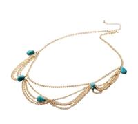 RUNROTOO Bandeau Accessoire Élégant Style Bohème en Alliage Doré Pampilles Rétro pour Cheveux, pour Demoiselles D'honneur et Soirées de Saint-valentin
